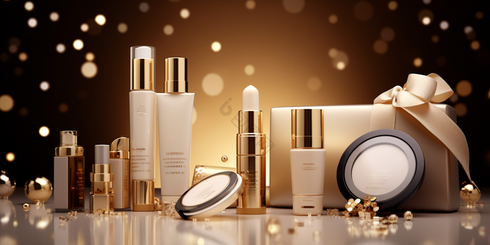 化妝品促銷(xiāo)活動(dòng)組合產(chǎn)品圖與刀具的巧妙結(jié)合